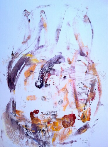 Malerei mit dem Titel "composition # 7" von Janna Shulrufer, Original-Kunstwerk, Öl