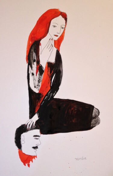 "Judith" başlıklı Resim Janna Shulrufer tarafından, Orijinal sanat, Mürekkep