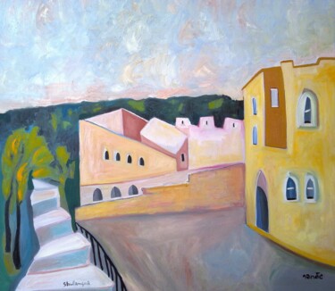 Painting titled "View at Jerusalem" by Janna Shulrufer, Original Artwork, Oil