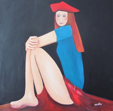 Painting titled "Portrait 3" by Janna Shulrufer, Original Artwork, Oil