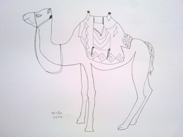 Dessin intitulée "camello" par Janna Shulrufer, Œuvre d'art originale, Stylo gel
