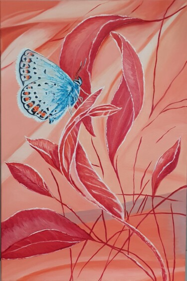 Painting titled "Butterfly Beauty #2" by Janka Janny Wagner, Original Artwork, Oil