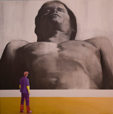 Peinture intitulée "Depicted man" par Janos Kujbus, Œuvre d'art originale, Huile