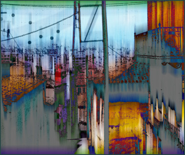 Digitale Kunst getiteld "plaka - athens, gre…" door Janos Gardonyi, Origineel Kunstwerk, Digitaal Schilderwerk