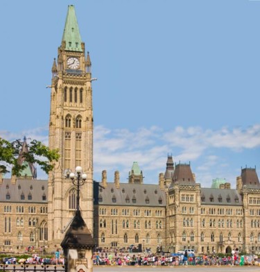 Photography titled "Canada's Parliament" by Janos Gardonyi, Original Artwork