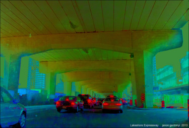 Digital Arts titled "EXPRESSWAY TRAFFIC" by Janos Gardonyi, Original Artwork, Digital Painting