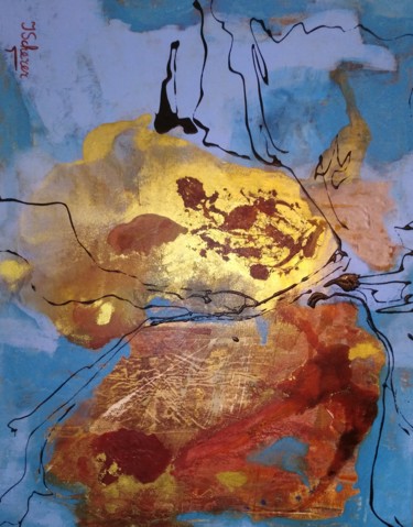 Pittura intitolato "Blau" da Jana Scherer, Opera d'arte originale, Acrilico