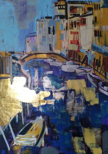 Painting titled "Venedig" by Jana Scherer, Original Artwork, Acrylic