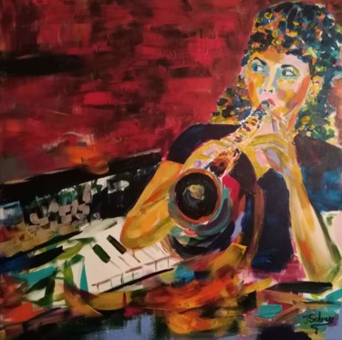 Peinture intitulée "Jazz" par Jana Scherer, Œuvre d'art originale, Acrylique