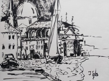 Desenho intitulada "Venedig 3" por Jana Scherer, Obras de arte originais, Tinta