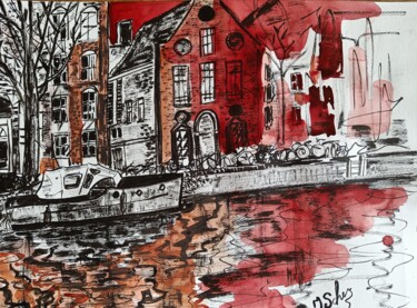 Pintura intitulada "Amsterdam" por Jana Scherer, Obras de arte originais, Acrílico