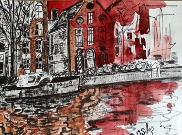 Painting titled "Amsterdam" by Jana Scherer, Original Artwork, Acrylic