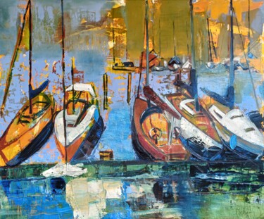 Painting titled "Yachtclub Bregenz H…" by Jana Scherer, Original Artwork, Oil