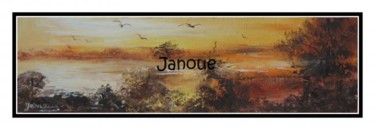 Peinture intitulée "soleil couchant sur…" par Janoue, Œuvre d'art originale