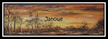 Peinture intitulée "soleil couchant" par Janoue, Œuvre d'art originale
