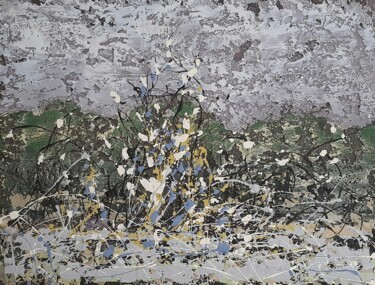 Картина под названием "Осень" - Jans Sergei, Подлинное произведение искусства, Акрил Установлен на Деревянная рама для носил…