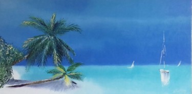 Peinture intitulée "146 maldives" par Gilles Janson, Œuvre d'art originale, Huile