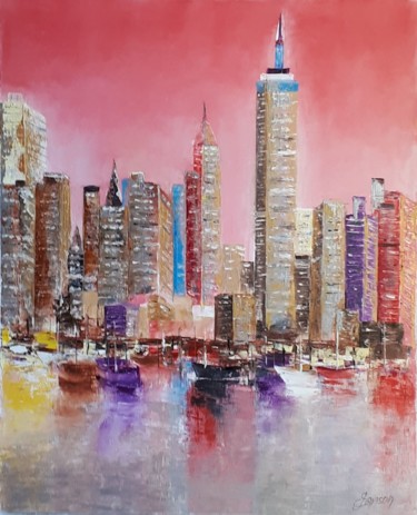 Malerei mit dem Titel "215 New york" von Gilles Janson, Original-Kunstwerk, Öl