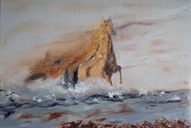 Pittura intitolato "213 Horse" da Gilles Janson, Opera d'arte originale, Olio