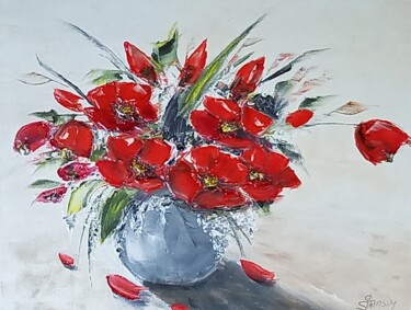 Peinture intitulée "276 Floral" par Gilles Janson, Œuvre d'art originale, Huile
