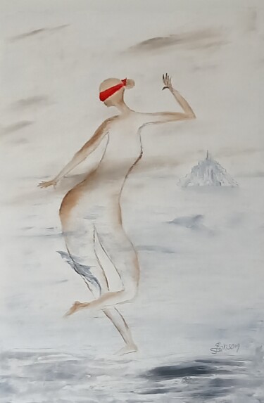 Painting titled "306 Mirage" by Gilles Janson, Original Artwork, Oil