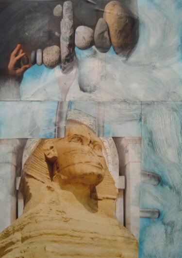 Collages intitulée "Sfinks" par Janusz Klas (El Polaco), Œuvre d'art originale, Collages