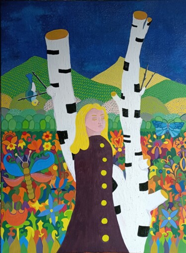 Peinture intitulée "Princesse Annaëlle" par Janusz Malik, Œuvre d'art originale, Huile