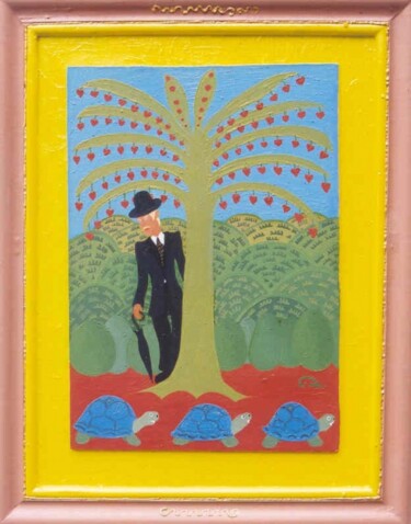 Peinture intitulée "An englishman in my…" par Janusz Malik, Œuvre d'art originale