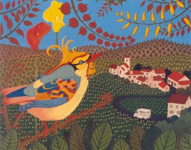 Peinture intitulée "Le kovaltchik barbu" par Janusz Malik, Œuvre d'art originale