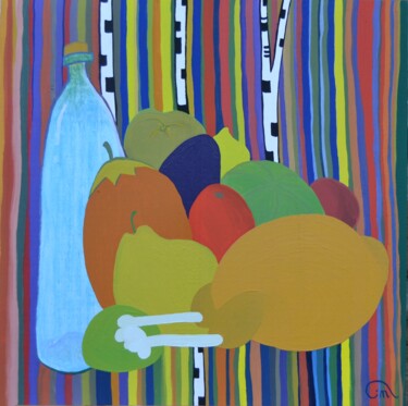 Malerei mit dem Titel "bon appetit !" von Janusz Malik, Original-Kunstwerk, Öl