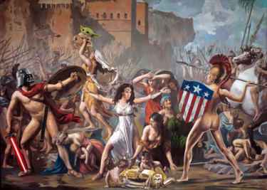 Big Trouble in little Rome Ζωγραφική με τίτλο "Big Trouble in litt…" από Janusz Orzechowski, Αυθεντικά έργα τέχνης, Λάδι