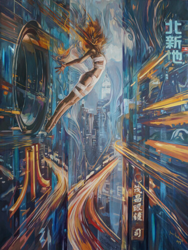Peinture intitulée "The Fifth Element" par Janusz Orzechowski, Œuvre d'art originale, Huile