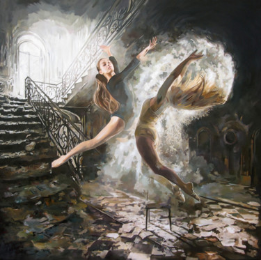 Schilderij getiteld "Spell III" door Janusz Orzechowski, Origineel Kunstwerk, Olie