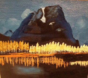 Autumn in the Grand Tetons 2 Printmaking titled "Autumn in the Grand…" by Jan Wall, Original Artwork, Digital Print Mounted on Wood Stretcher frame