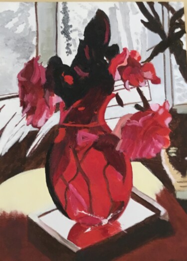 Pittura intitolato "Summer’s Flowers" da Jan Wall, Opera d'arte originale, Olio Montato su Telaio per barella in legno