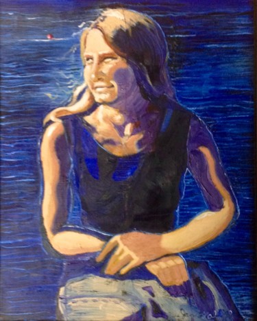 Painting titled "Tina" by Jan Wall, Original Artwork, Oil