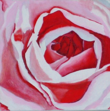 Painting titled "Rose" by Jan Wall, Original Artwork, Oil