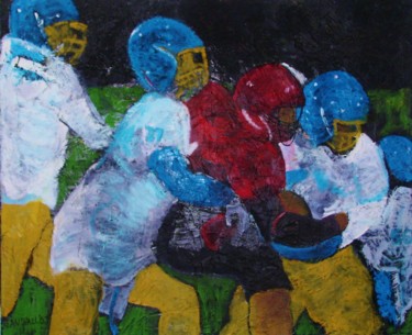 Incisioni, stampe intitolato "Football Players" da Jan Wall, Opera d'arte originale, Stampa digitale