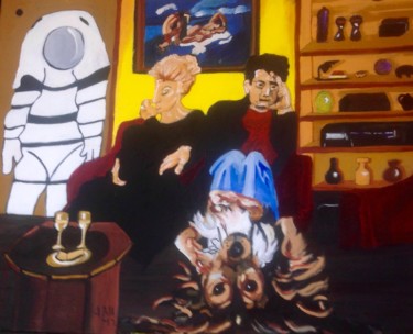 Картина под названием "Truce 2" - Jan Wall, Подлинное произведение искусства, Масло Установлен на Деревянная рама для носилок