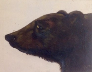 Painting titled "Bear" by Jan Wall, Original Artwork, Oil