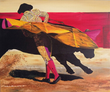 Pittura intitolato "la passe" da Jany.M, Opera d'arte originale, Olio Montato su Telaio per barella in legno