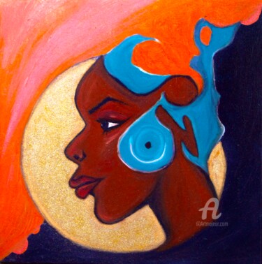 Painting titled "J.A " Pachamama " «…" by Japhleth.A, Original Artwork, Oil