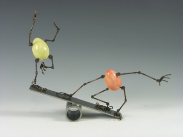 Sculpture titled "Eggtion Figures - T…" by Tomoaki Orikasa, Original Artwork, Plastic