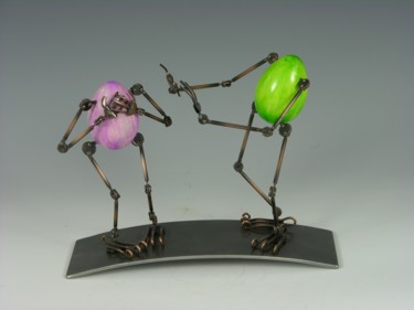 Rzeźba zatytułowany „Eggtion Figures - T…” autorstwa Tomoaki Orikasa, Oryginalna praca, Plastik