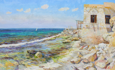 Painting titled "On the Mediterranea…" by Illia Yarovyi, Original Artwork, Oil