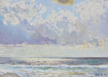 Malerei mit dem Titel "The sun of the Medi…" von Illia Yarovyi, Original-Kunstwerk, Öl