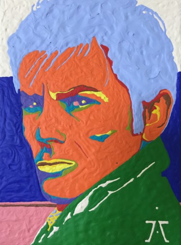 ALAIN DELON 'COLLECTION PRIVEE A. DELON' Peinture intitulée "ALAIN DELON…" par Jarecki Christophe, Œuvre d'art originale, Acrylique