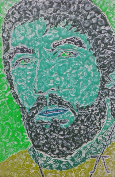 BARABBAS JESUS Peinture intitulée "BARABBAS JESUS" par Jarecki Christophe, Œuvre d'art originale, Acrylique