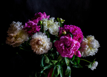 Photographie intitulée "Blooming Peonies 5" par Jarek Rufer, Œuvre d'art originale, Photographie numérique