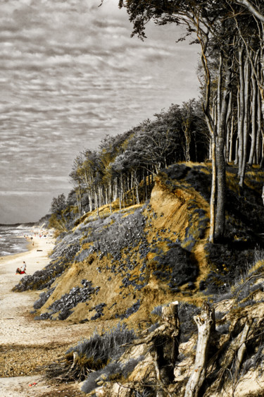 Fotografie mit dem Titel "Le rivage de la mer" von Jarek Witkowski, Original-Kunstwerk, Digitale Fotografie